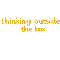 Thinking Outside The Box Sticker by CampusRelations