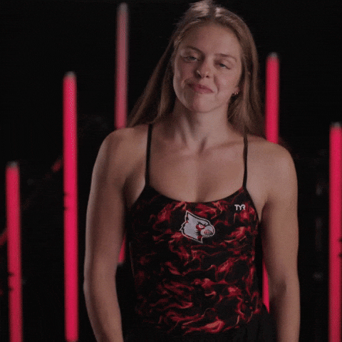 Go Cards Swimming GIF by Louisville Cardinals