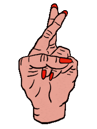 Hand Drawing Good Luck Sticker