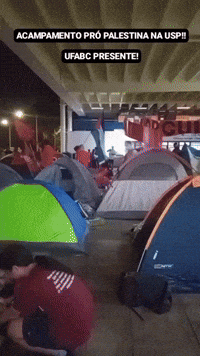 Pro-Palestinian Protesters Camp Out at University of Sao Paulo