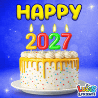 Happy New Year Celebration GIF by Lucas and Friends by RV AppStudios