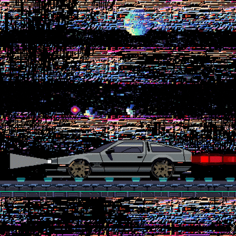 Pixel Flying GIF