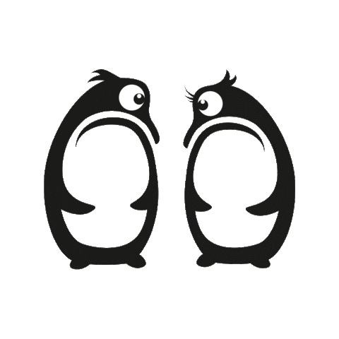 Penguin Love Sticker by Lordpenguindesign