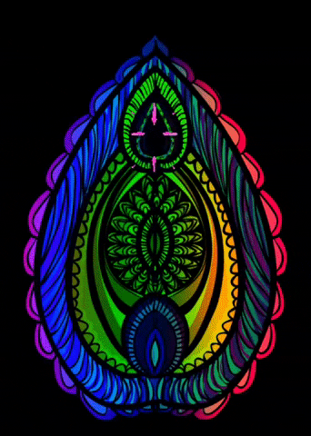 Aiuma giphyattribution colorful mandala chocho GIF