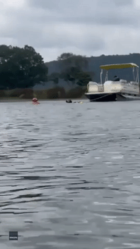 Water Rescue Dog Tows Stranded Boat on Pennsylvania Lake
