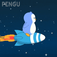 Flying To The Moon GIF by Pudgy Memez