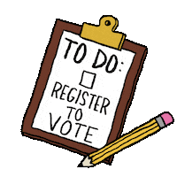 Register To Vote Sticker by INTO ACTION