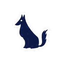 Night Wolf Sticker by Manon Louart
