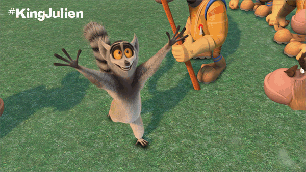 Excited King Julien GIF by DreamWorks Animation