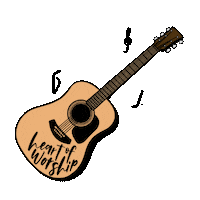 Acoustic Guitar Sticker by Prince of Pins
