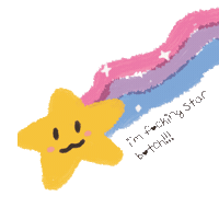 Urarerita kawaii star urarerita Sticker
