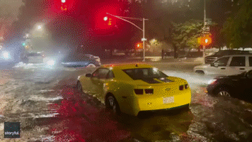 Brooklyn Streets Submerged as New York Hit by Severe Floods