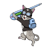cisdi_communication power rangers kucing powerrangers soba Sticker