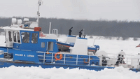 Icebreakers Patrol Upper Niagara River in New York