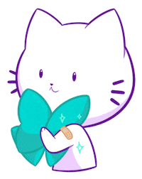 Flu Shot Cat Sticker by shourimajo