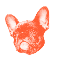 Dog Head Sticker by KREATIVES