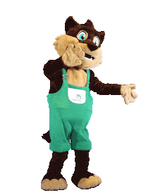 Mascot Sticker by Camping de Kleine Wolf
