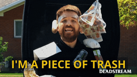 Throw Away Trash Can GIF by Deadstream