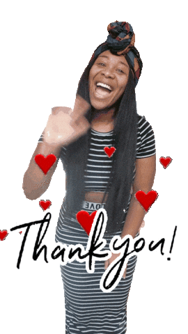 Thanks Thank You Sticker by Sherilyn Carter