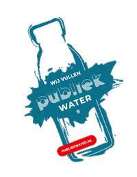 WijzijnPubliek water flesje tappen flessen Sticker