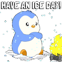 Freezing Have A Nice Day Sticker by Pudgy Penguins