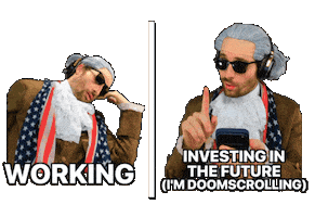 Scrolling Wasting My Time Sticker