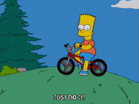 excited the simpsons GIF