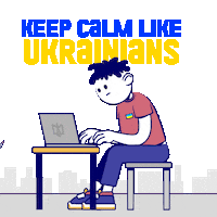 Work Keep Calm Sticker by Clever Code Lab