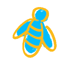 Bee Wishes Sticker by Carolina Bucci