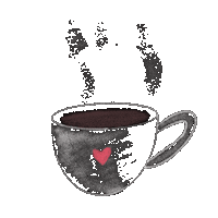 Heart Coffee Sticker