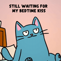 Waiting Patiently Blue Cat GIF