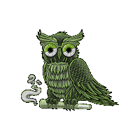Night Owl Smoking Sticker by Nova Farms