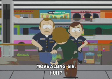 mall cops move along GIF by South Park 