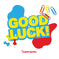 Back To School Good Luck Sticker by Tasmeem