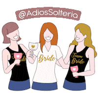 adiossolteriaperu wedding bride amigas novia Sticker