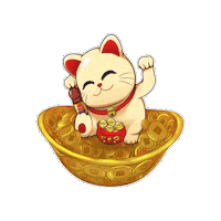 Chinese Cat Sticker by Tiparos