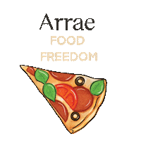 Arrae pizza calm bloat food freedom Sticker