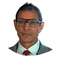 Jeff Goldblum Flirt Sticker by reactionstickers