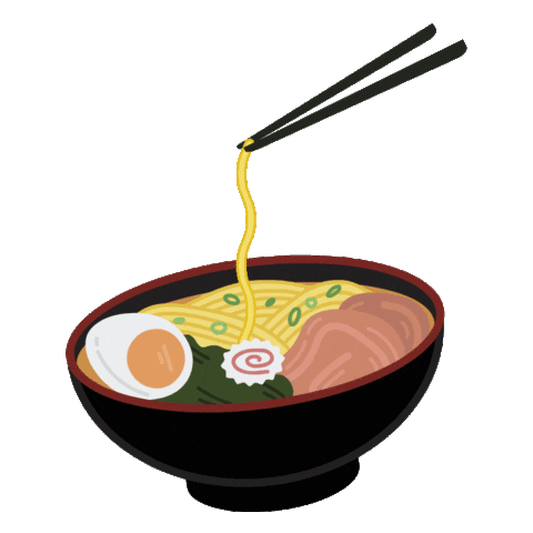 hungry asian Sticker by Clamsarts