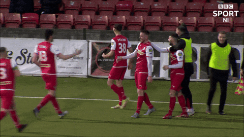 Celebrate Well Done GIF by Cliftonville Football Club