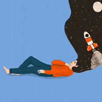 Girl Dreaming GIF by BrittDoesDesign