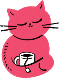 Cat Frankie Sticker by Chamberlain Coffee
