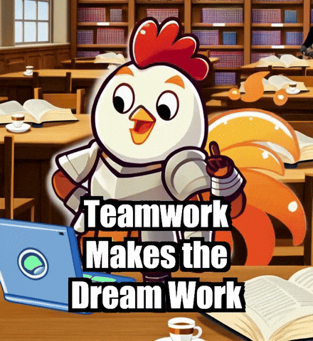 Teamwork Makes The Dream Work Library GIF by Zorooster