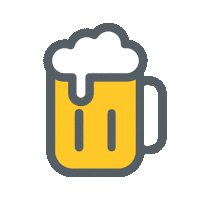 schlouk-map drink beer wink bar Sticker