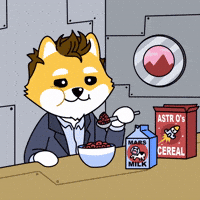 Eat Good Morning GIF by Dogelon Mars