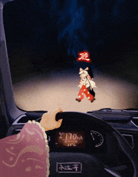 Driving Touhou Project GIF