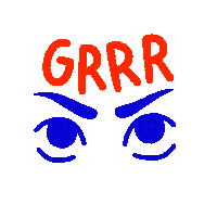 aboutevie angry anger eyebrows gr Sticker