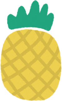 PuyoDessertsIndonesia love girl rainbow pineapple Sticker