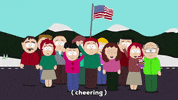 happy american flag GIF by South Park 