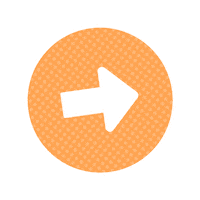 Pointing Orange Arrow Sticker by PopWorks